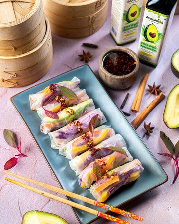 Chilli Oil with Rice Paper Rolls