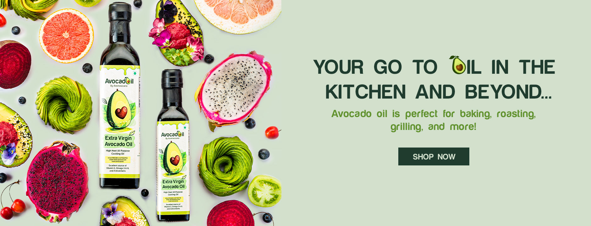 AvocadOil by Avomexicano is your go-to oil in the kitchen and beyond. Avocado oil is perfect for baking, roasting, grilling, and more!